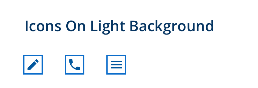 Focused icons on light background